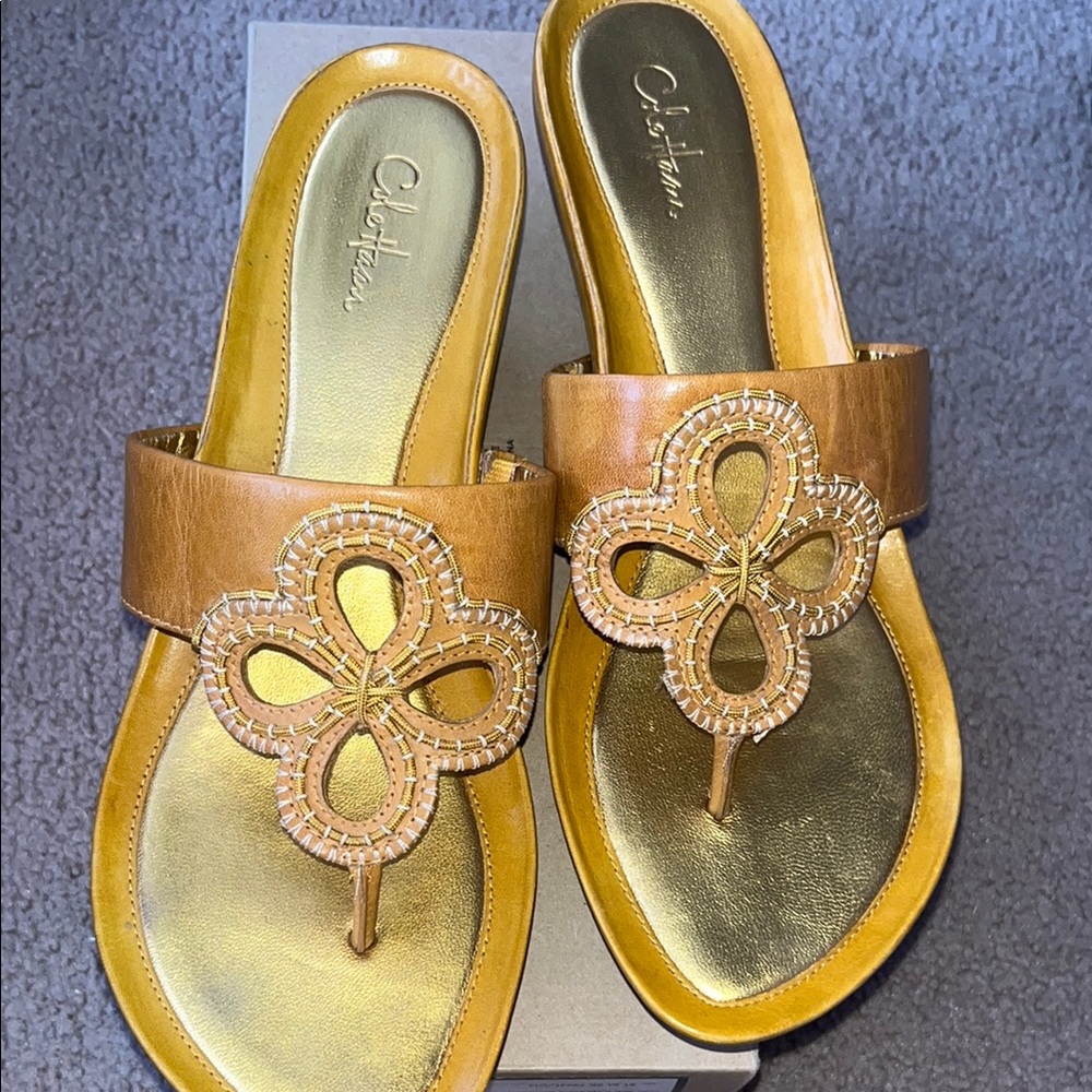 Cole Haan Brown Thong Sandals